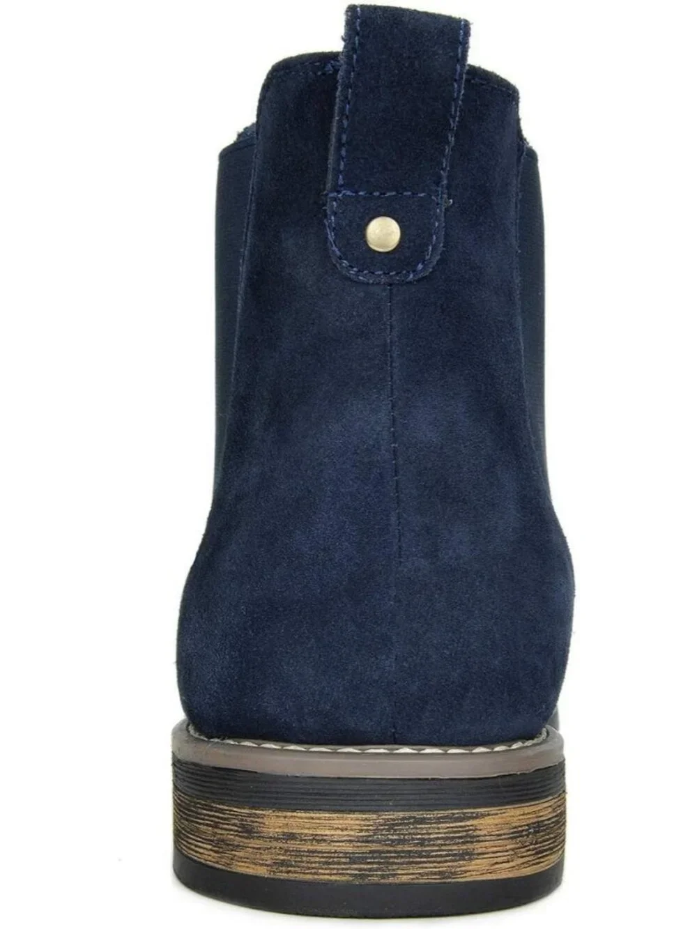 Men's Navy Classic Chelsea Ankle Crease-Resistant Soft Upper Cushioned Boots